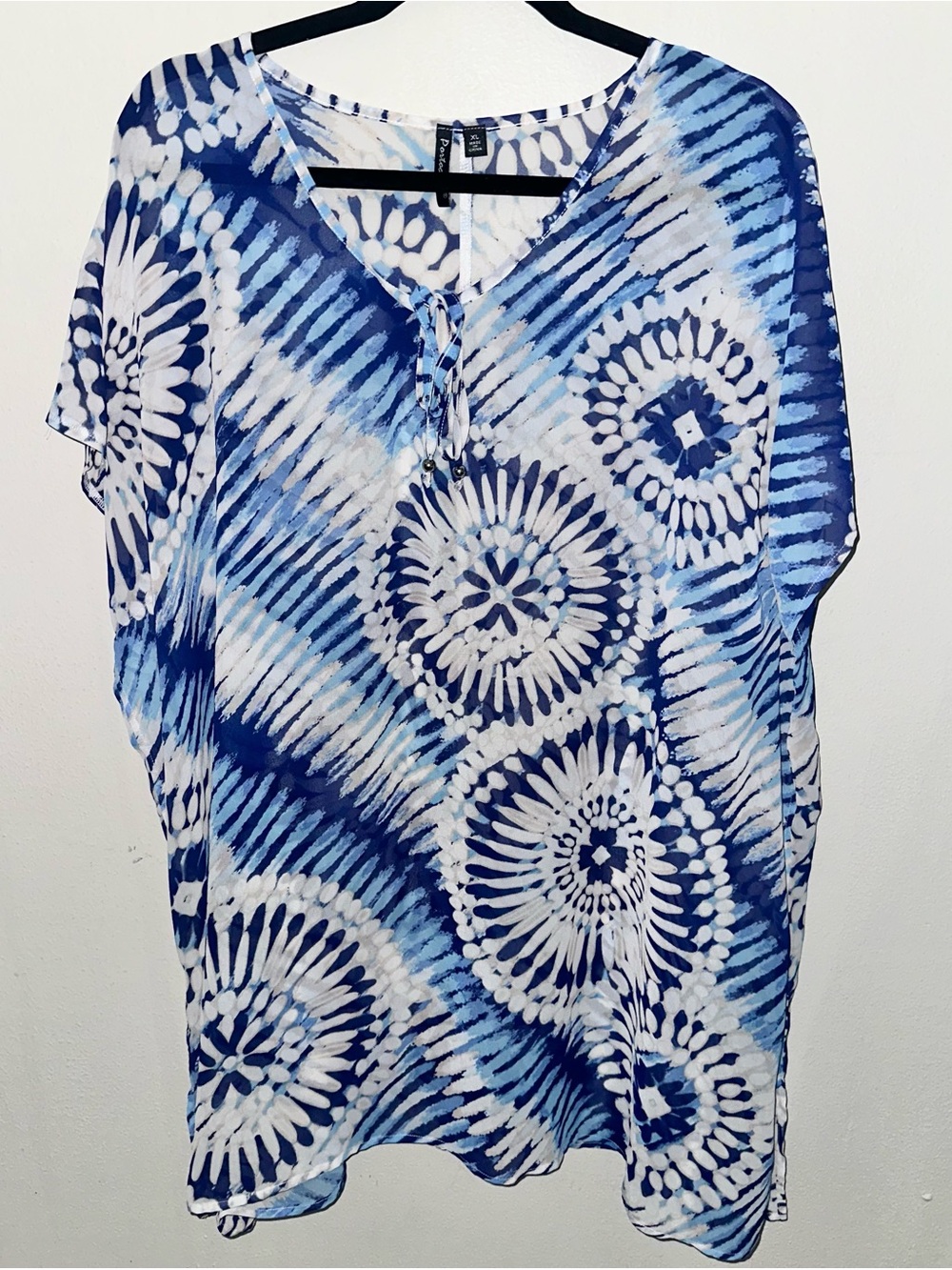 Portocruz Blue Tie Dye Swim Cover Up